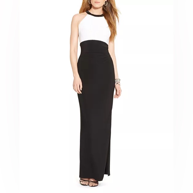 Lauren Ralph Lauren Super Elegant Flattering And Sexy Beaded Neckline